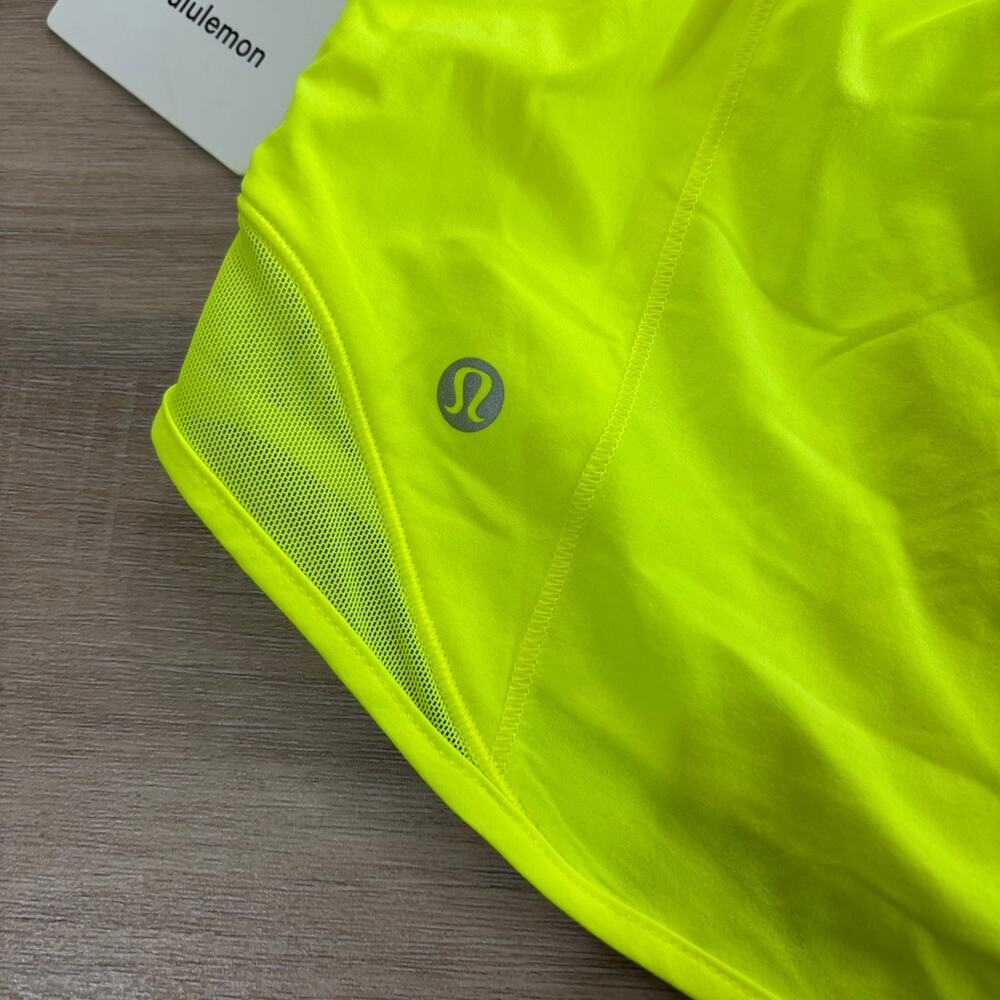 NWT Lululemon Hotty Hot Short II Long 4" Highlight Yellow Women Size 10 - Picture 7 of 7